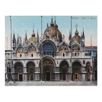 Venezia Chiesa San Marco Vintage Postcard