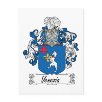 Venezia Family Crest postcards by coatsofarms Venezia Family Crest postcards