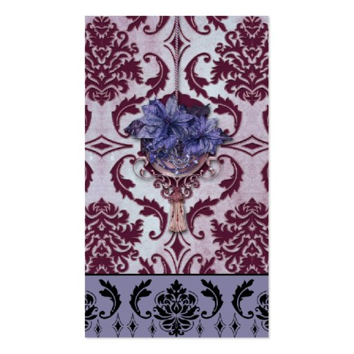 VENEZIA POINSETTIA in Plum and Purple Business Cards (front side)