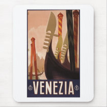 Venezia travel poster 1920 Venice, Italy Mousepads