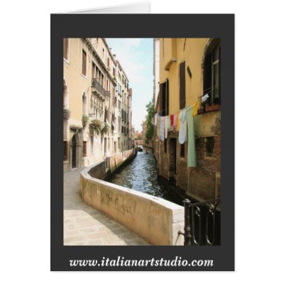 Venezia- Venice  www.italianartstudio.com Greeting Card by italianart