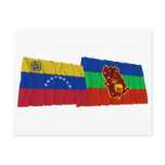Venezuela and Amazonas Waving Flags Postcards