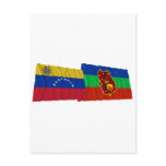 Venezuela and Amazonas Waving Flags Postcards
