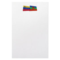 Venezuela and Amazonas Waving Flags Stationery Design