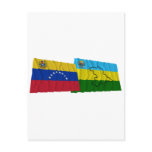 Venezuela and Anzoátegui Waving Flags Postcards
