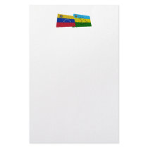 Venezuela and Anzoátegui Waving Flags Stationery Paper