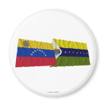 Venezuela and Apure Waving Flags Fridge Magnets