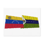 Venezuela and Apure Waving Flags Post Card