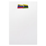 Venezuela and Apure Waving Flags Custom Stationery