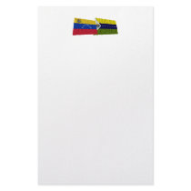 Venezuela and Apure Waving Flags Custom Stationery