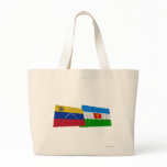 Venezuela and Barinas Waving Flags Canvas Bags