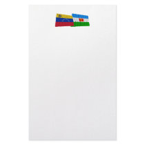 Venezuela and Barinas Waving Flags Stationery