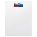 Venezuela and Delta Amacuro Waving Flags Personalized Letterhead