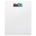 Venezuela and Dependencias Federales Waving Flags Letterhead Template