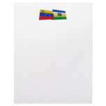Venezuela and Guárico Waving Flags Letterhead Template