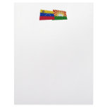 Venezuela and Lara Waving Flags Letterhead Template
