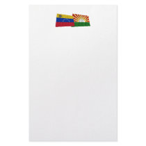 Venezuela and Lara Waving Flags Stationery Design
