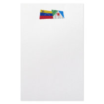 Venezuela and Mérida Waving Flags Personalized Stationery