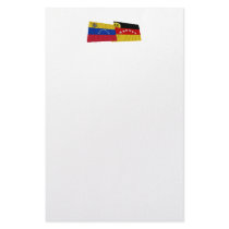 Venezuela and Miranda Waving Flags Personalized Stationery