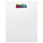 Venezuela and Monagas Waving Flags Customized Letterhead