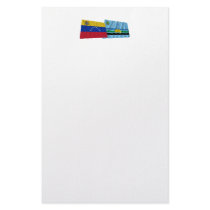 Venezuela and Monagas Waving Flags Customized Stationery