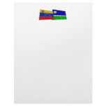 Venezuela and Portuguesa Waving Flags Letterhead