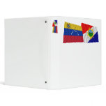 Venezuela and Yaracuy Waving Flags Vinyl Binder