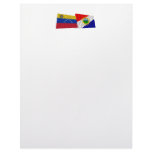 Venezuela and Yaracuy Waving Flags Custom Letterhead