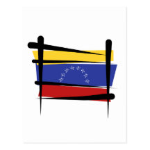 Venezuela Brush Flag Postcards