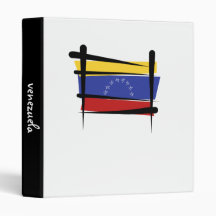 Venezuela Brush Flag Vinyl Binder