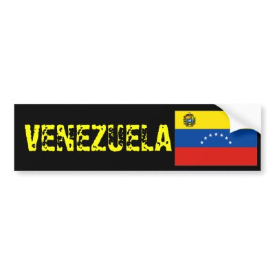 VENEZUELA BUMBER STICKER BUMPER STICKER by Venezolano