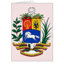 Venezuela Coat of Arms detail Greeting Card