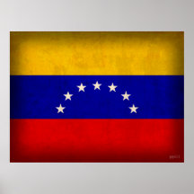Venezuela Flag Distressed Poster