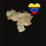 Venezuela Flag Heart Map Fitted AA T-Shirt