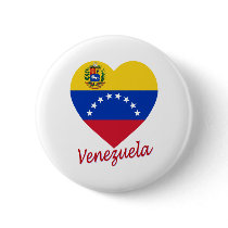 Venezuela Flag Heart buttons by Vexillophile Venezuela Flag Heart buttons
