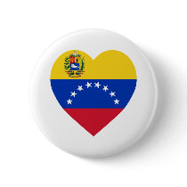 Venezuela Flag Heart buttons by Vexillophile Venezuela Flag Heart buttons