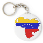 Venezuela flag map key chains