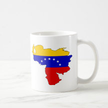 Venezuela flag map mugs