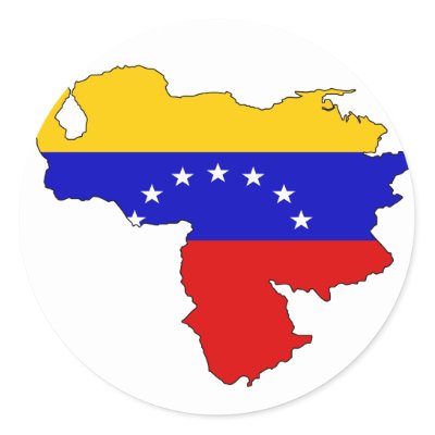 Venezuela flag map stickers by