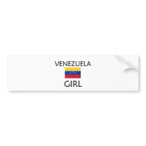 VENEZUELA GIRL bumper stickers by flagshirt VENEZUELA GIRL bumper stickers