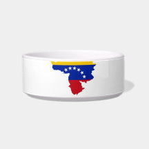 VENEZUELA MAP CAT FOOD BOWLS