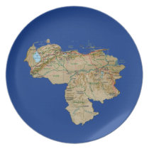 Venezuela Map Plate