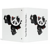 Venezuela Trendy Peace Sign with Venezuelan map Binders
