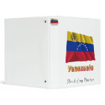 Venezuela Waving Flag with Name Vinyl Binder