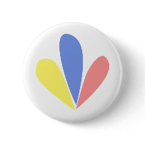 Venezuelan Flag Petals Button by lizardkg Venezuelan Flag Petals Button