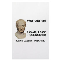 Veni, Vidi, Vici - I Came, I Saw, I Conquered Custom Stationery