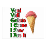Veni Vini Gelato (I came I saw I ate it) Postcards