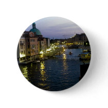 Venice at night pinback button