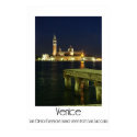 Venice at Night - San Girgio Maggiore Island posters