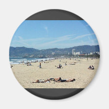 Venice Beach Looking North On With The Santa Monic Magnet